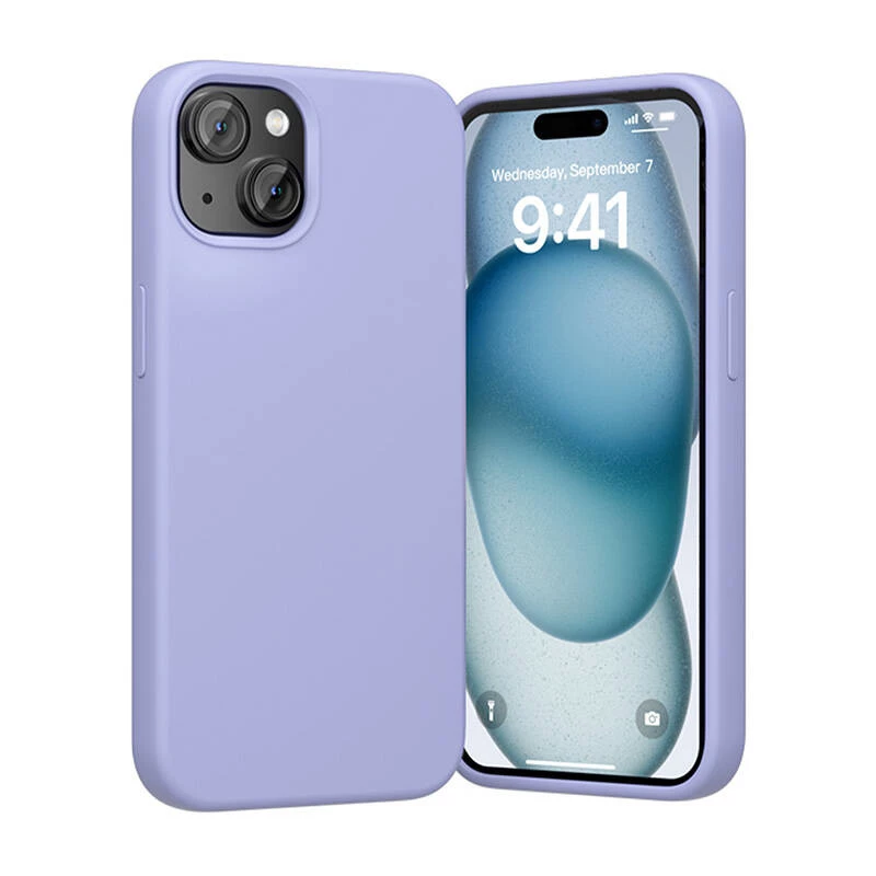 Silikónové puzdro Vention KUFV0-20 pre iPhone 15 Plus, fialové, jemný dotyk, ľahké