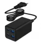 Gembird TA-UC-2A2C-PD65-01-BK nabíjačka pre mobilné zariadenia notebook, smartfón čierna AC rýchle nabíjanie interiérová