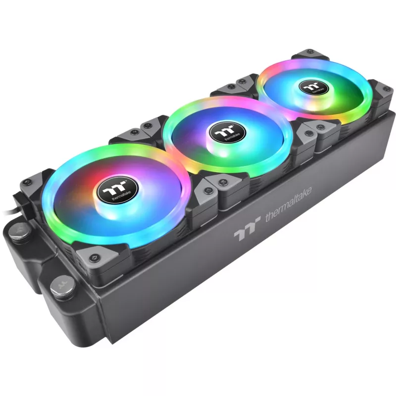 Thermaltake SWAFAN EX12 RGB ventilátor do PC skrinky TT Premium Edition CL-F143-PL12SW-A, 120 mm, reverzné lopatky, 3 ks, čierny