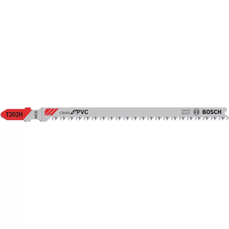Bosch T 302 H Clean for PVC pílový list do priamočiarej píly, 132 mm, max. hĺbka rezu 65 mm, 5 ks