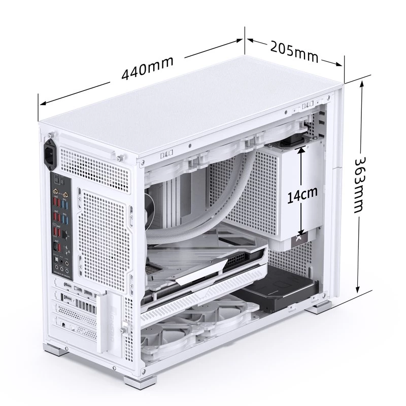 PC skriňa Jonsbo D31 MESH Midi Tower biela