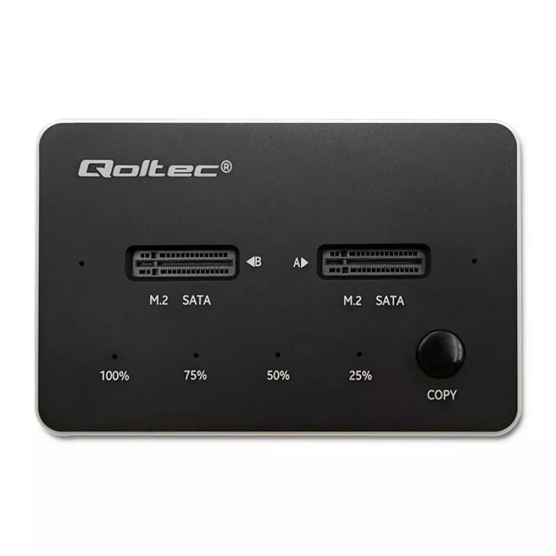 Qoltec 50310 dokovacia stanica 2x SSD M.2 SATA NGFF USB Type-C