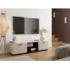 TV skrinka cama meble SOHO 140x43x37 cm — vrchná časť cashmere, čierny rám