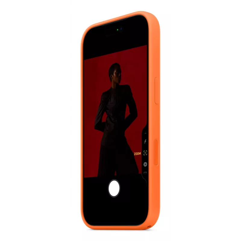 Silikónové puzdro Apple iPhone 17 Pro MagSafe oranžové puzdro