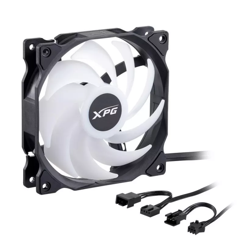 XPG VENTO 120 ARGB PWM (balenie 3 ks) čierna, ventilátor, 12 cm, 300 ot/min, 1850 ot/min, čierna