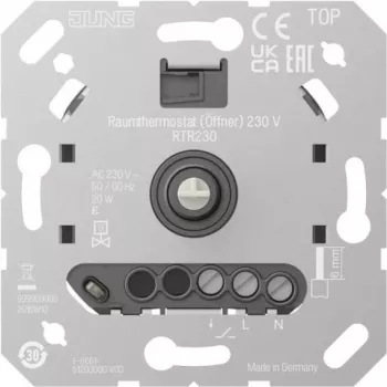 Priestorový termostat Jung RTR230, napájanie 230 V, spínací kontakt (RTR230)