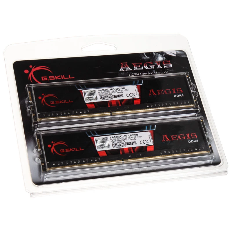 DIMM 16 GB DDR4-3000 (2x 8 GB) Dual-Kit, operačná pamäť čierna, F4-3000C16D-16GISB, Aegis, INTEL XMP