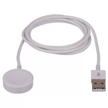 Akyga AK-SW-15 magnetický nabíjací kábel pre Apple Watch, USB, 1 m, biely (AK-SW-15)