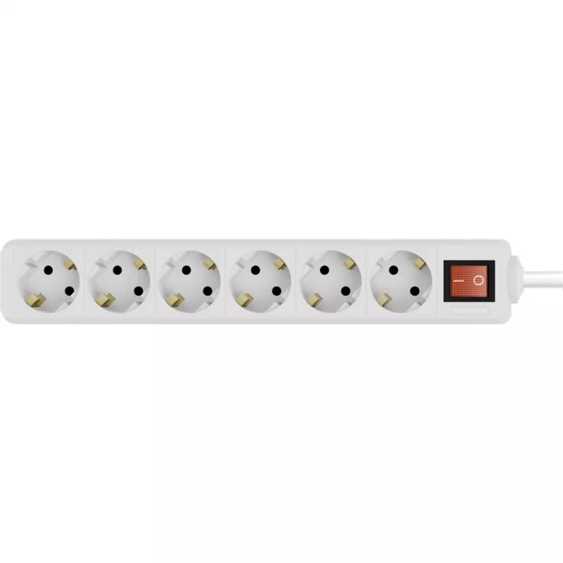 Predlžovací kábel Wentronic 38845 5m 6 AC zásuviek interiérová biely