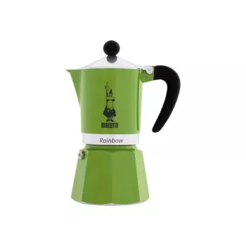 Bialetti Rainbow moka kanvica čierna, zelená