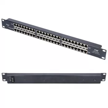 Extralink PoE injektor 24 port 24x 100Mb/s RJ45, Rackmount