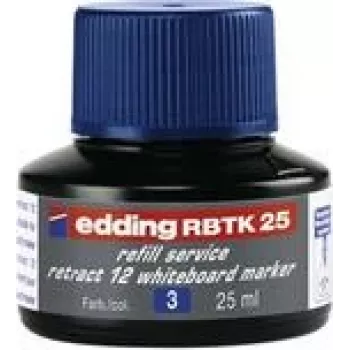 Náplňová tinta pre fixku Edding RBTK 25, 25 ml modrá tinta, náhrada pre fixky Edding