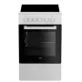 Beko FSS57000GW sporák voľne stojaci elektrický sklokeramická varná doska čierna, biela
