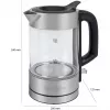 ProfiCook PC-WKS 1229 G rýchlovarná kanvica 1 L 1600 W nerez, priehľadná