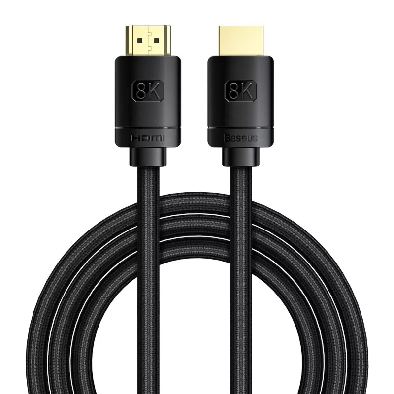 Baseus High Definition Series HDMI 2.1 kábel, 8K 60Hz, 3D, HDR, 48Gbps, 2 m (čierny)
