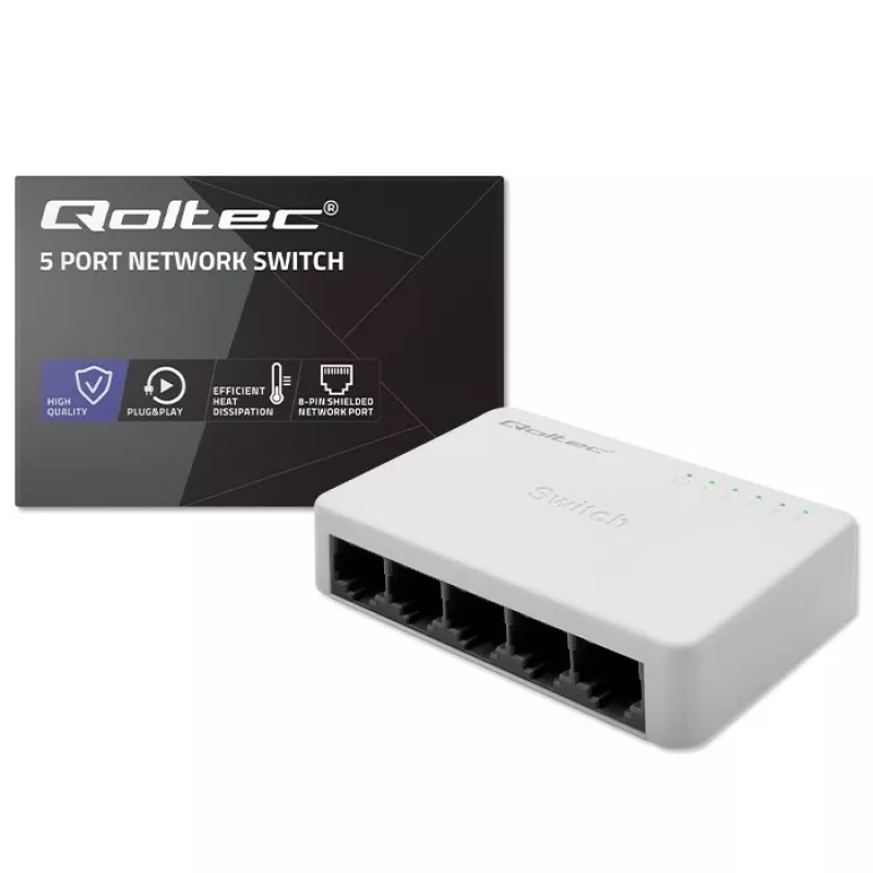 Sieťový switch 5x RJ45 port 100 Mbit/s LAN