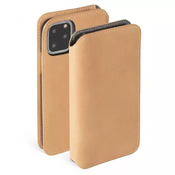 Puzdro na telefón Krusell Sunne pre Apple iPhone 11 Pro Max — vintage nude, folio puzdro s priehradkami na karty