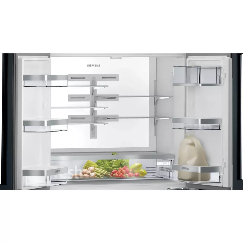 Siemens KF96RSBEA Side-by-Side chladnička voľne stojaca 572 L čierna
