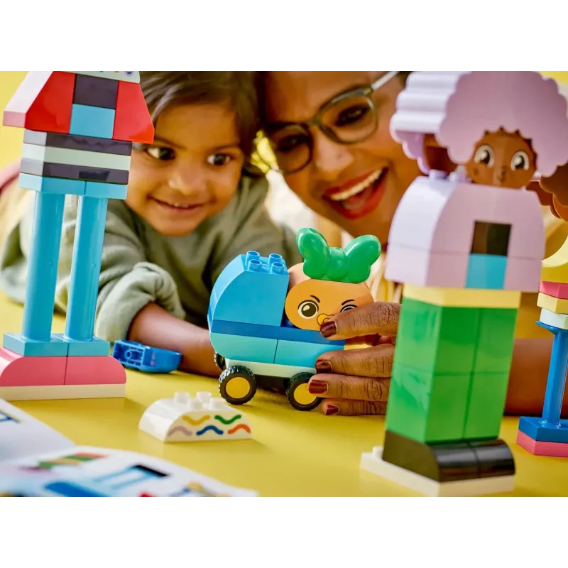 Stavebnica LEGO DUPLO 10423 stavebná sada ľudí, 71 dielov, od 3 rokov, figúrky výška 260 mm
