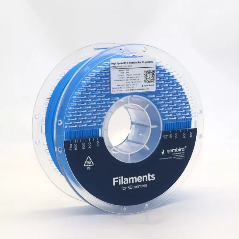 3D tlačový filament Gembird PLA 1,75 mm modrá 1 kg cievka