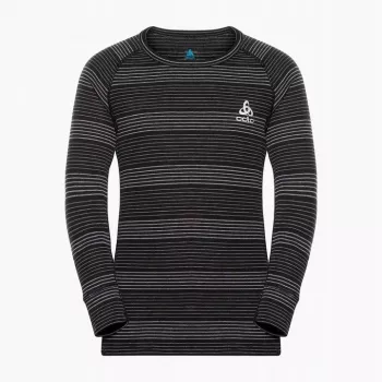 Odlo Set dlhé ACTIVE WARM ECO SET detská spodná bielizeň, veľkosť 104 cm, čierna a sivá