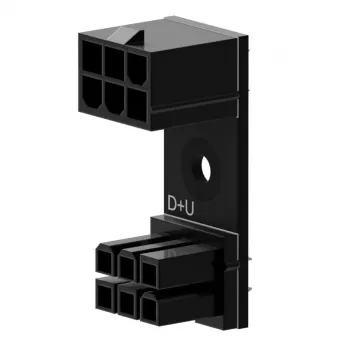 6‑Pin PCIe 180° adaptér D+U, Singularity SC-A-PCIE6-DU, pravouhlý 6‑Pin PCIe napájací adaptér