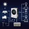 Qoltec, menič napätia, hybridný solárny invertor Off-Grid 4kVA 4kW 120A MPPT LCD Wi-Fi BMS sinus