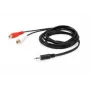 Equip 147093 audio kábel, 2 x RCA (zásuvka) na 3,5 mm (konektor), 2,5 m, čierny