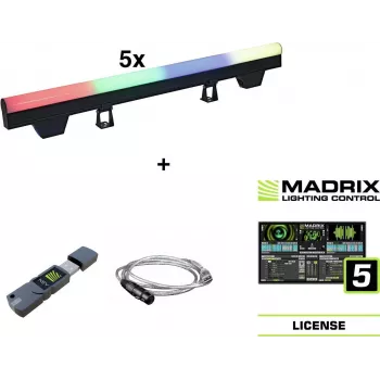 LED trubica EUROLITE PT-100/32 Pixel DMX so softvérom Madrix, pixelmappable DMX ovládanie