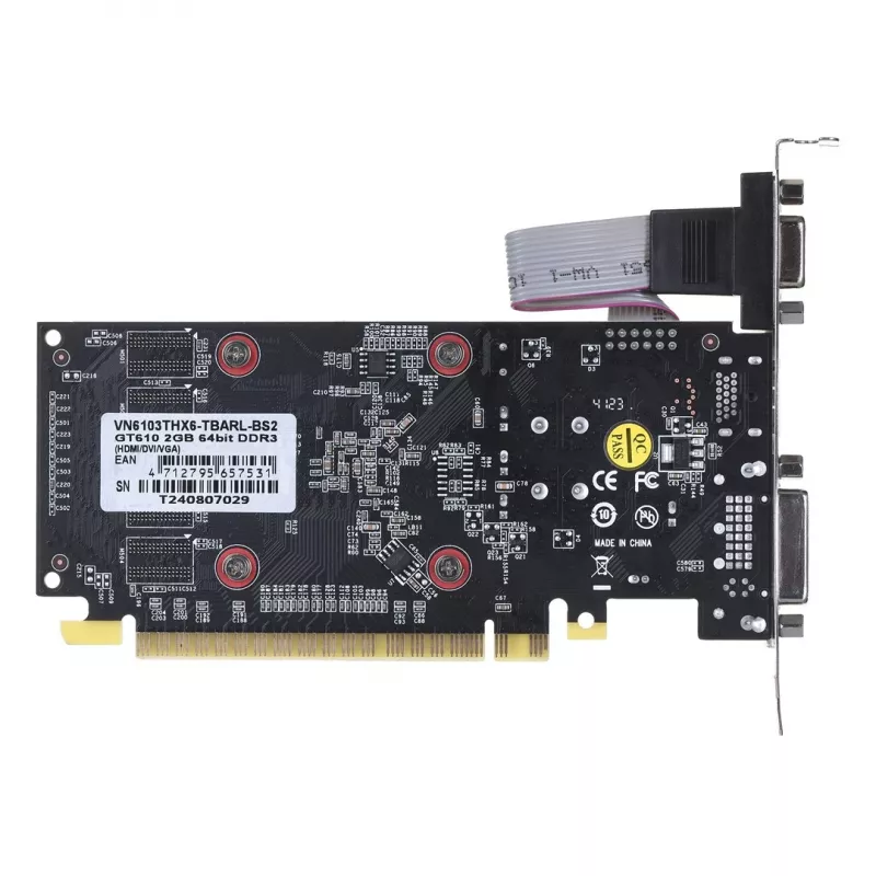 Grafická karta BIOSTAR GeForce GT 610 — 2 GB GDDR3, 64-bit, PCIe x16, 700 MHz