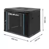 19 inch racková skriňa QOLTEC 54463 9U 600x500x450 mm Kovové puzdro pre sieťové zariadenia