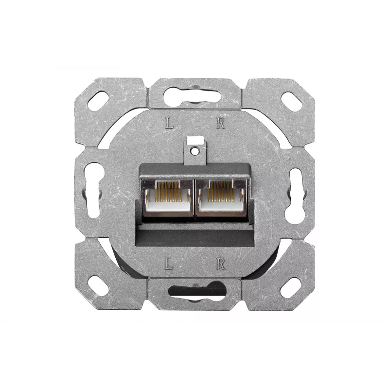 Digitus DN-9006-N sieťová zásuvka CAT 6, trieda E, tienená, na povrchovú montáž, biela
