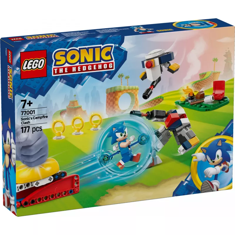 Konštrukčná hračka LEGO Sonic the Hedgehog 77001 Campfire Showdown sada, 177 dielov, 1 minifigúrka, vek 7+