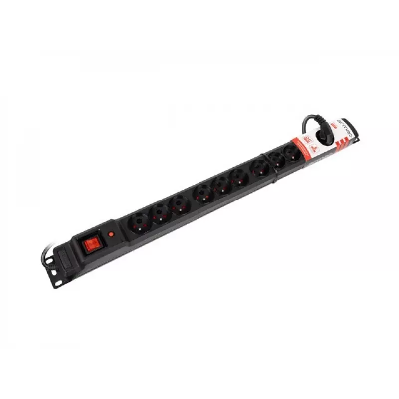 RACK POWER STRIP 19 ARMAC MULTI M12/10A 3M 12X 230V PL vertikálna montáž čierna