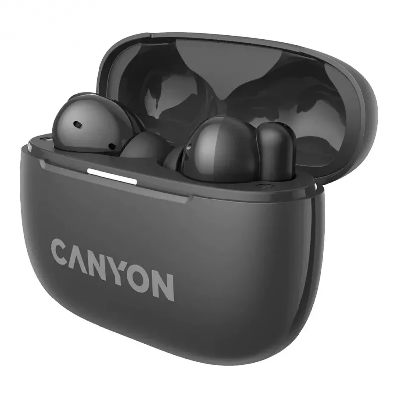 Bezdrôtové slúchadlá do uší Canyon OnGo TWS-10 ANC+ENC True Wireless, sivé (CNS-TWS10BK)