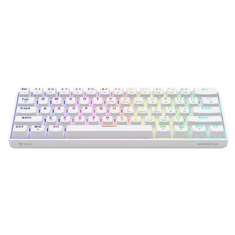 Mechanická klávesnica Whiteout X2, Brown Outemu, Hot Swap Savio Savgk-whit