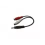 Audio jack (3,5 mm) na 2 RCA kábel GEMBIRD CCA-406 20 cm čierny