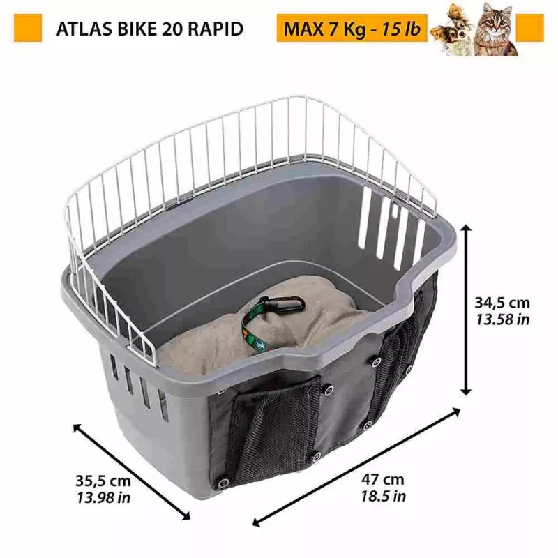 FERPLAST Atlas Bike 20 Rapid - bicyklový košík pre zvieratá
