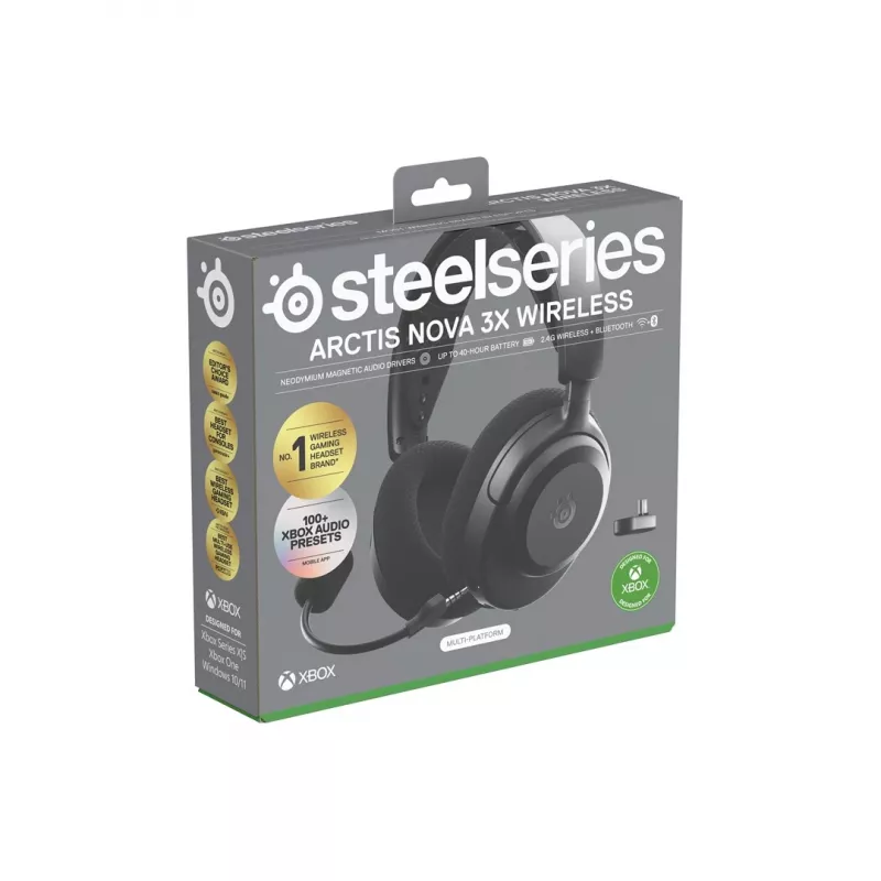 SteelSeries Arctis Nova 3X Wireless 61689 bezdrôtová náhlavná súprava pre Xbox, čierna