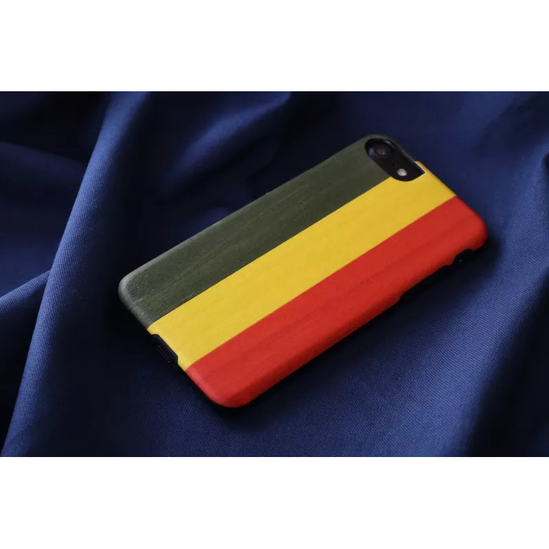 Puzdro na telefón Man and Wood pre iPhone 7/8 — reggae čierna
