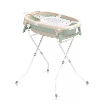 Detská vaňa neno LUCY STAND skladacia s rámom, obdĺžniková, 1 odkladacia plocha, max. zaťaženie 30 kg, biela