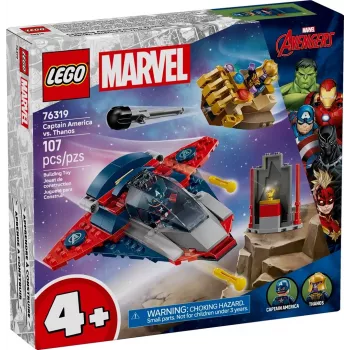 Stavebná sada LEGO Marvel Super Heroes Captain America Thanos 76319 — 107 dielov, 2 minifigúrky, vek 4+