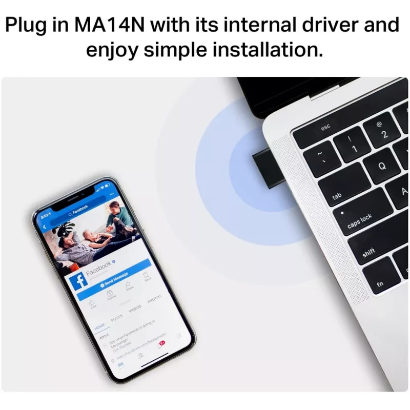 Mercusys MA14N AX3000 Nano Wi-Fi USB adaptér, až 287 Mb/s