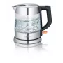 Severin WK 3468 Kanvica na vodu 1 l 2200 W čierna, nehrdzavejúca oceľ, transparentná