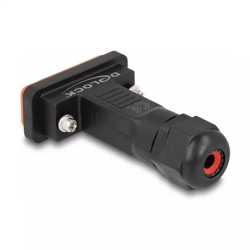 DeLOCK 87808 konektor DB-26 (M) HD D-Sub s krídlovými skrutkami, čierny/červený