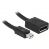 DisplayPort kábel DeLOCK 65554 Mini DisplayPort 0,21 m čierny