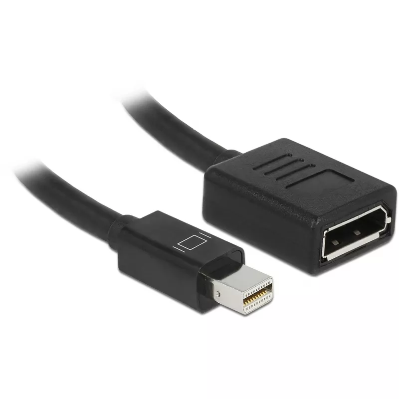 DisplayPort kábel DeLOCK 65554 Mini DisplayPort 0,21 m čierny
