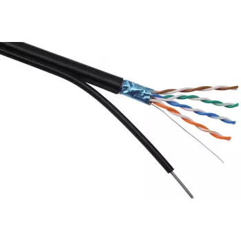 Sieťový kábel Solarix SXKD-5E-FTP-PE-SAM RJ45 CAT5E 305 m čierny