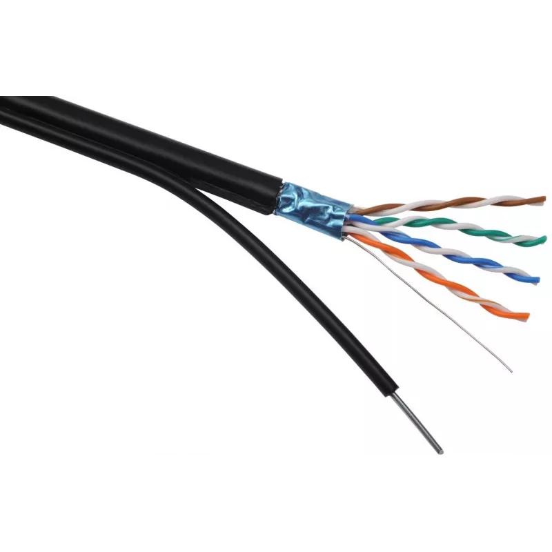 Sieťový kábel Solarix SXKD-5E-FTP-PE-SAM RJ45 CAT5E 305 m čierny