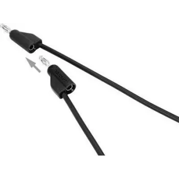 VOLTCRAFT merací vodič [konektor samec 4 mm - konektor samec 4 mm] 0,5 m čierna MSB-300 (MSB-300-0.5-SW)